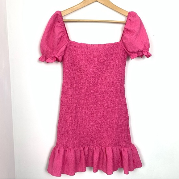 Zara Puff Sleeve Mini Dress - Picture 2 of 13